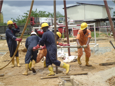 Tripod drilling in progress (OML 58 TOTAL)